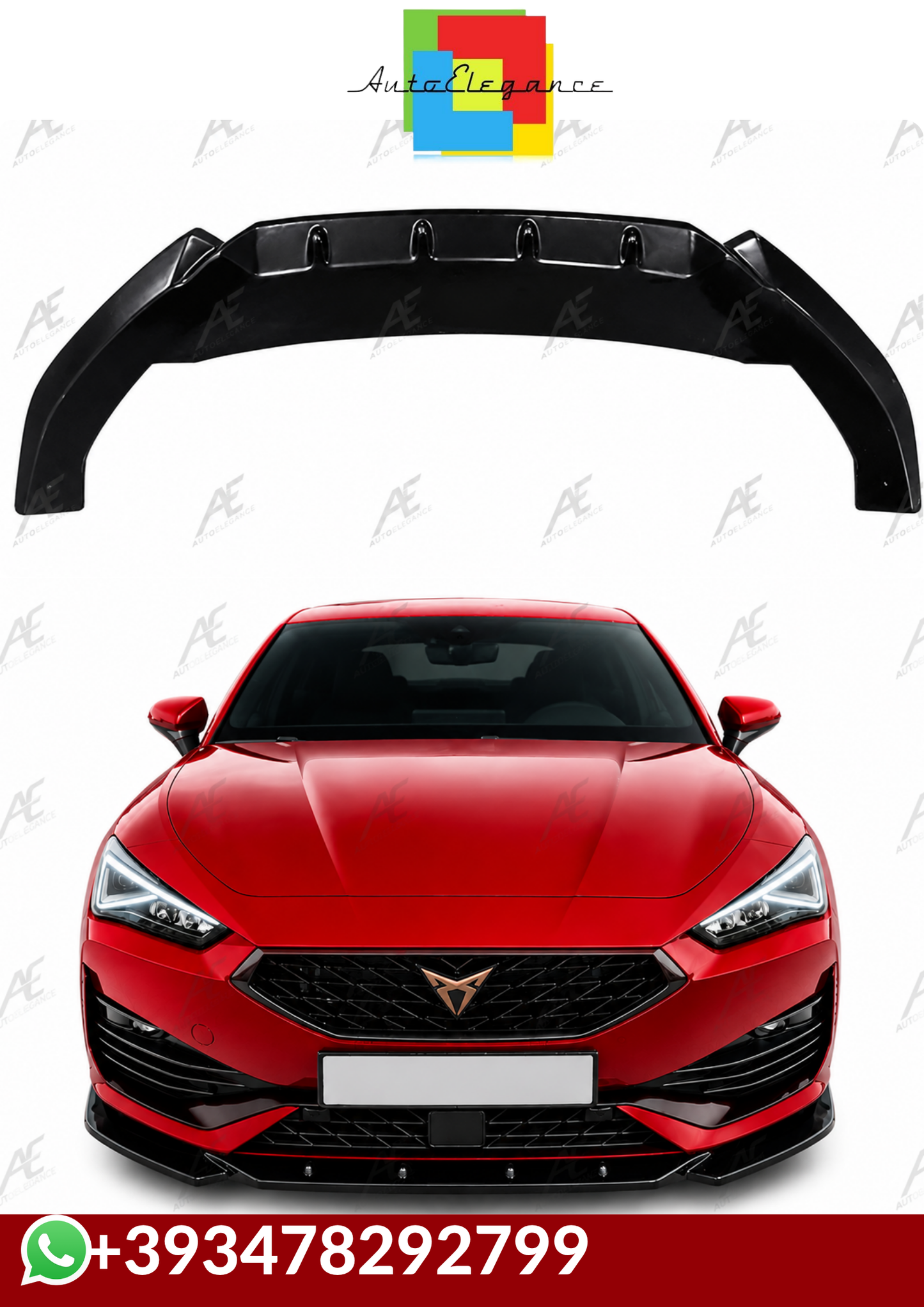 💕SPLITTER  Cupra Leon Mk1 2020+ NERO LUCIDO  💕