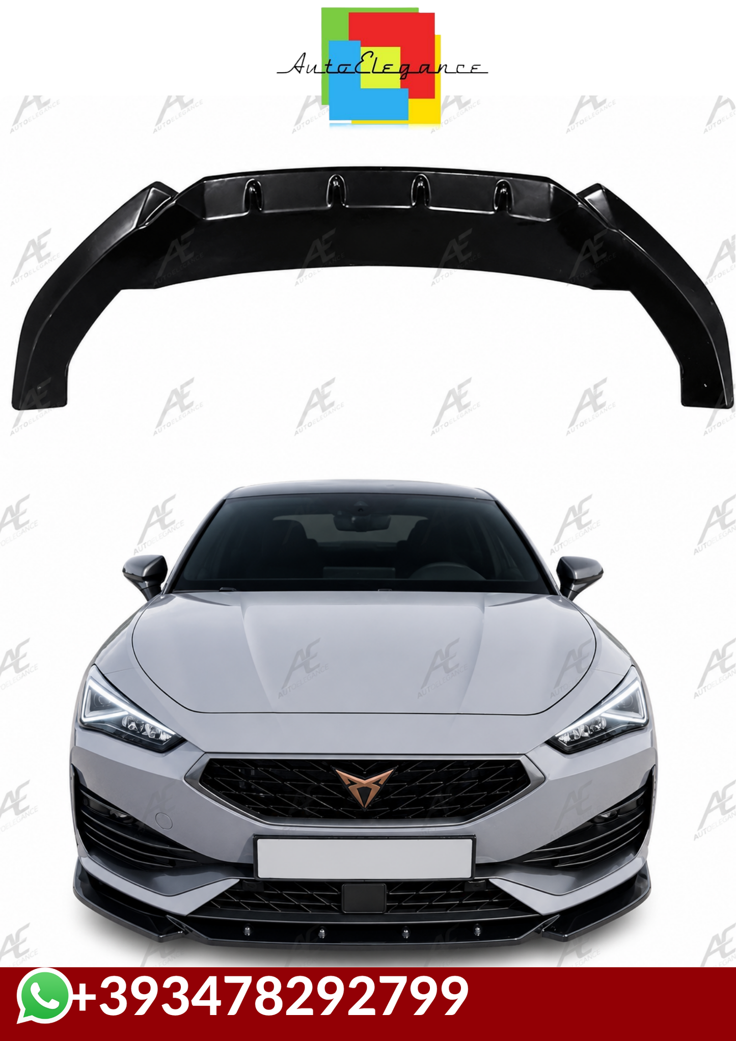 💕SPLITTER  Cupra Leon Mk1 2020+ NERO LUCIDO  💕