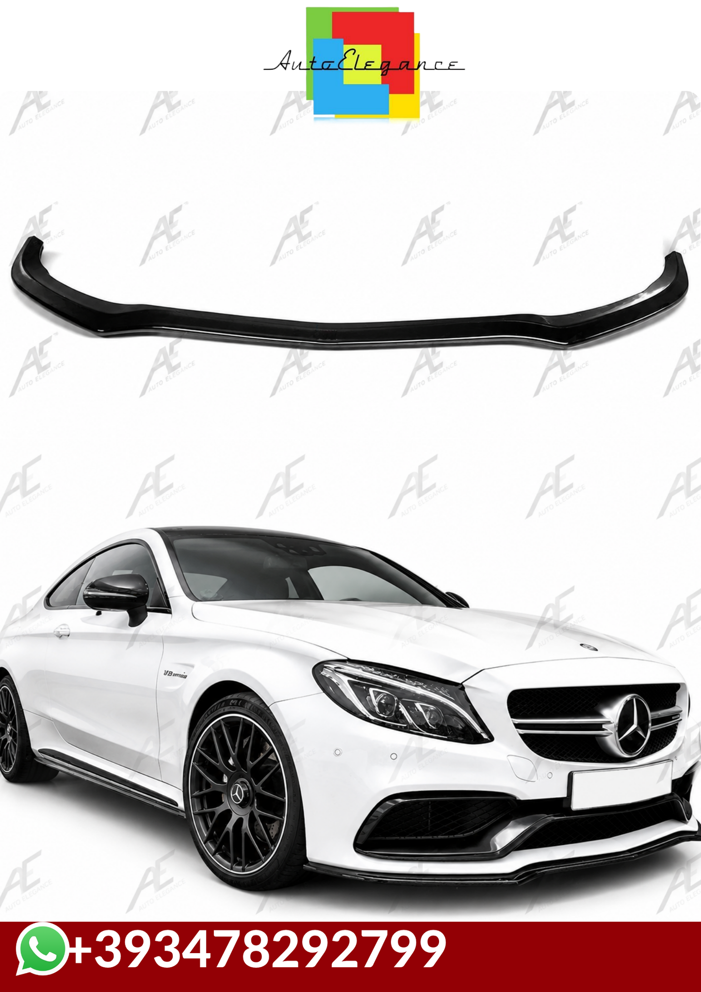 💕SPLITTER  M. Benz C205 2015+  NERO LUCIDO  💕