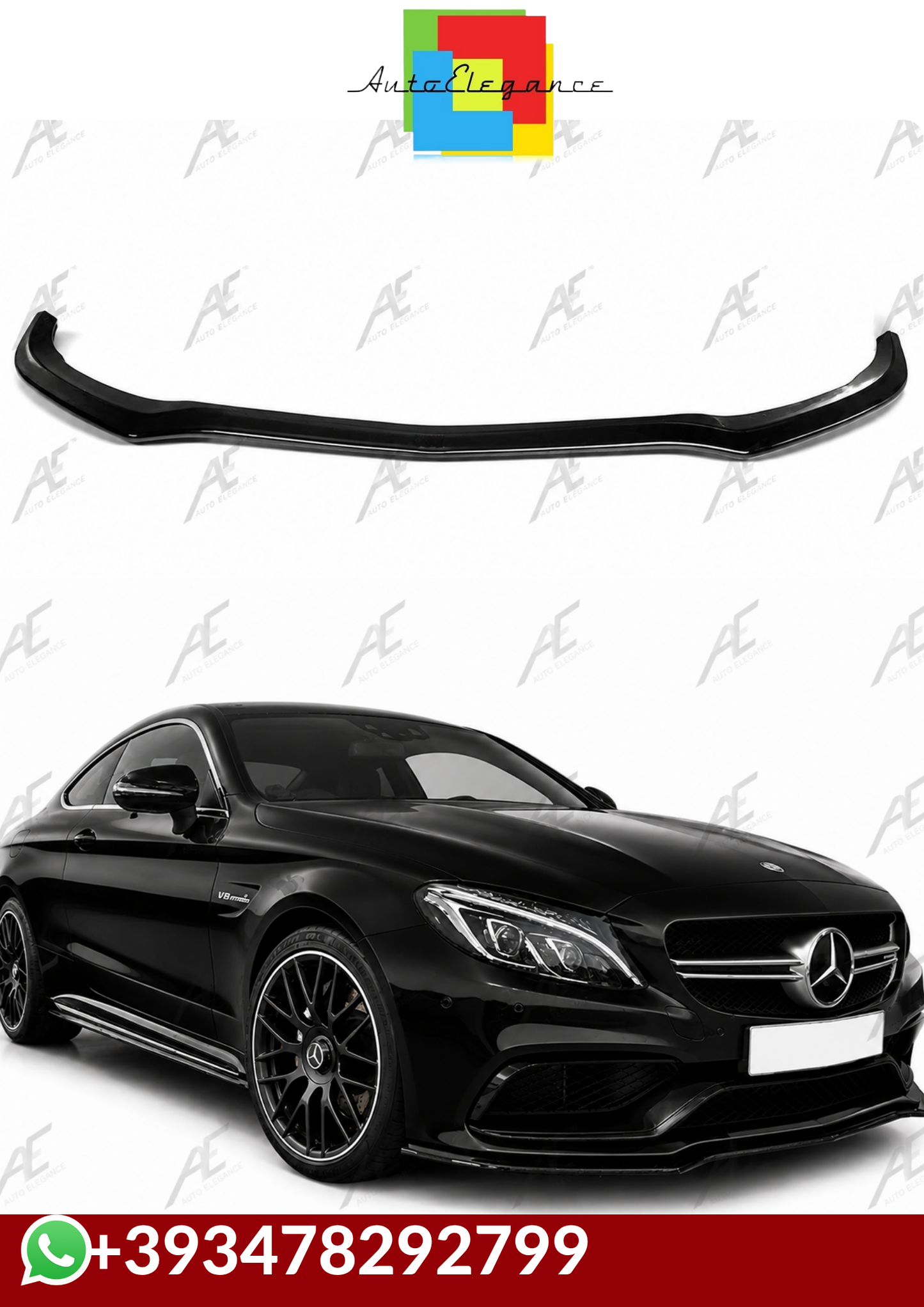 💕SPLITTER  M. Benz C205 2015+  NERO LUCIDO  💕