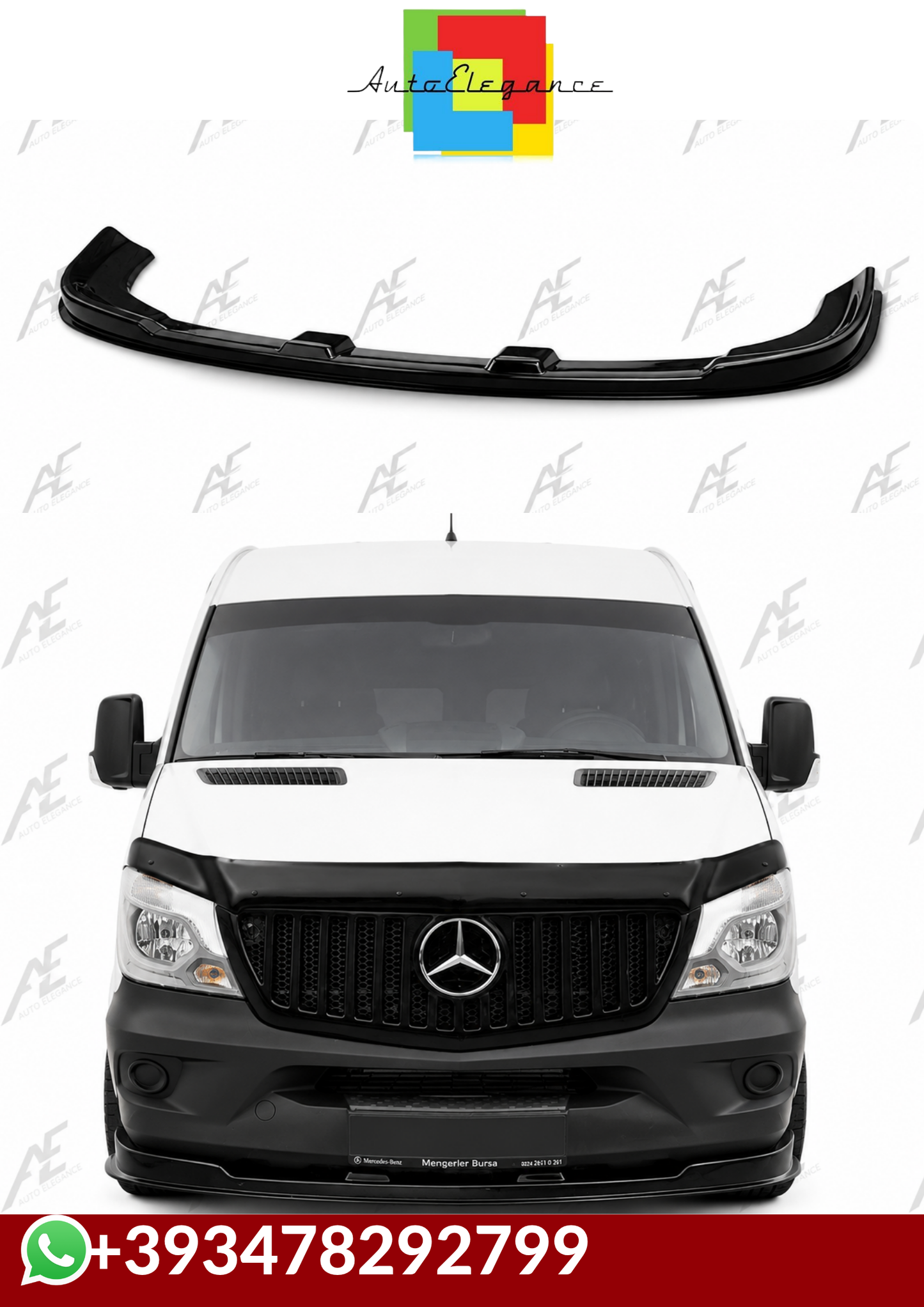 💕SPLITTER  M. Benz W906.2 FL 2014+ SPRINTER  NERO  LUCIDO 💕