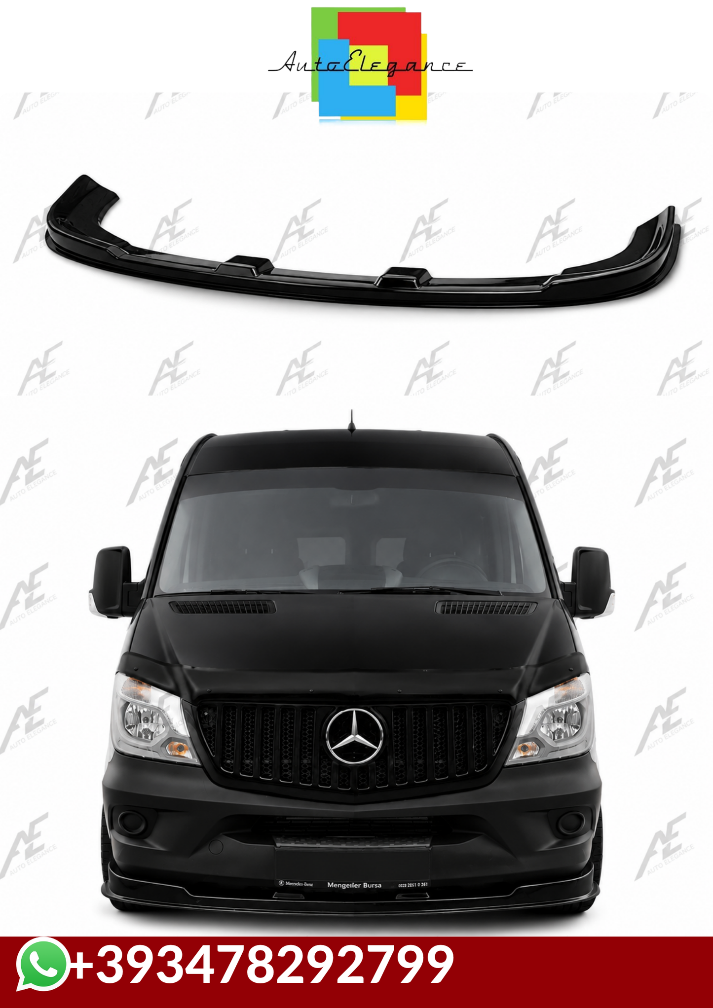 💕SPLITTER  M. Benz W906.2 FL 2014+ SPRINTER  NERO  LUCIDO 💕