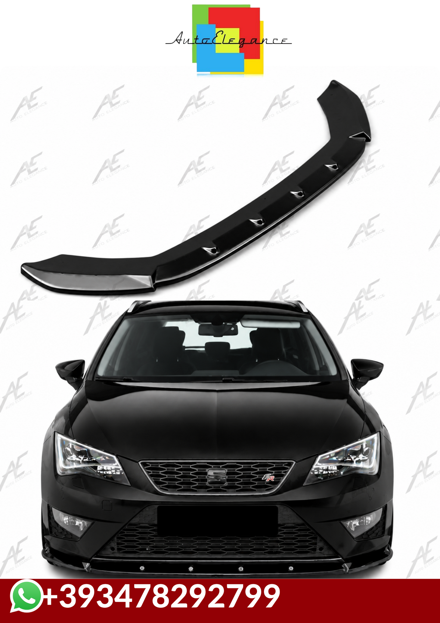 💕SPLITTER   Seat Leon Mk3 2012+  NERO  LUCIDO 💕
