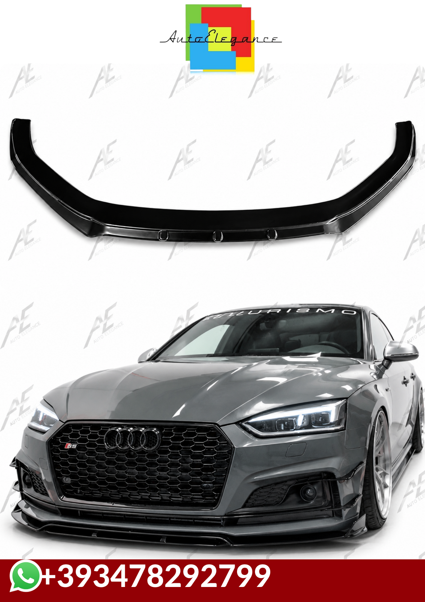 💕SPLITTER  Audi A5 S B9 2016+ NERO  LUCIDO 💕