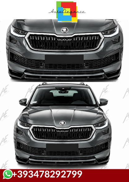 💕SPLITTER  Skoda Kodiaq Mk1 FL 2021+  NERO  LUCIDO 💕