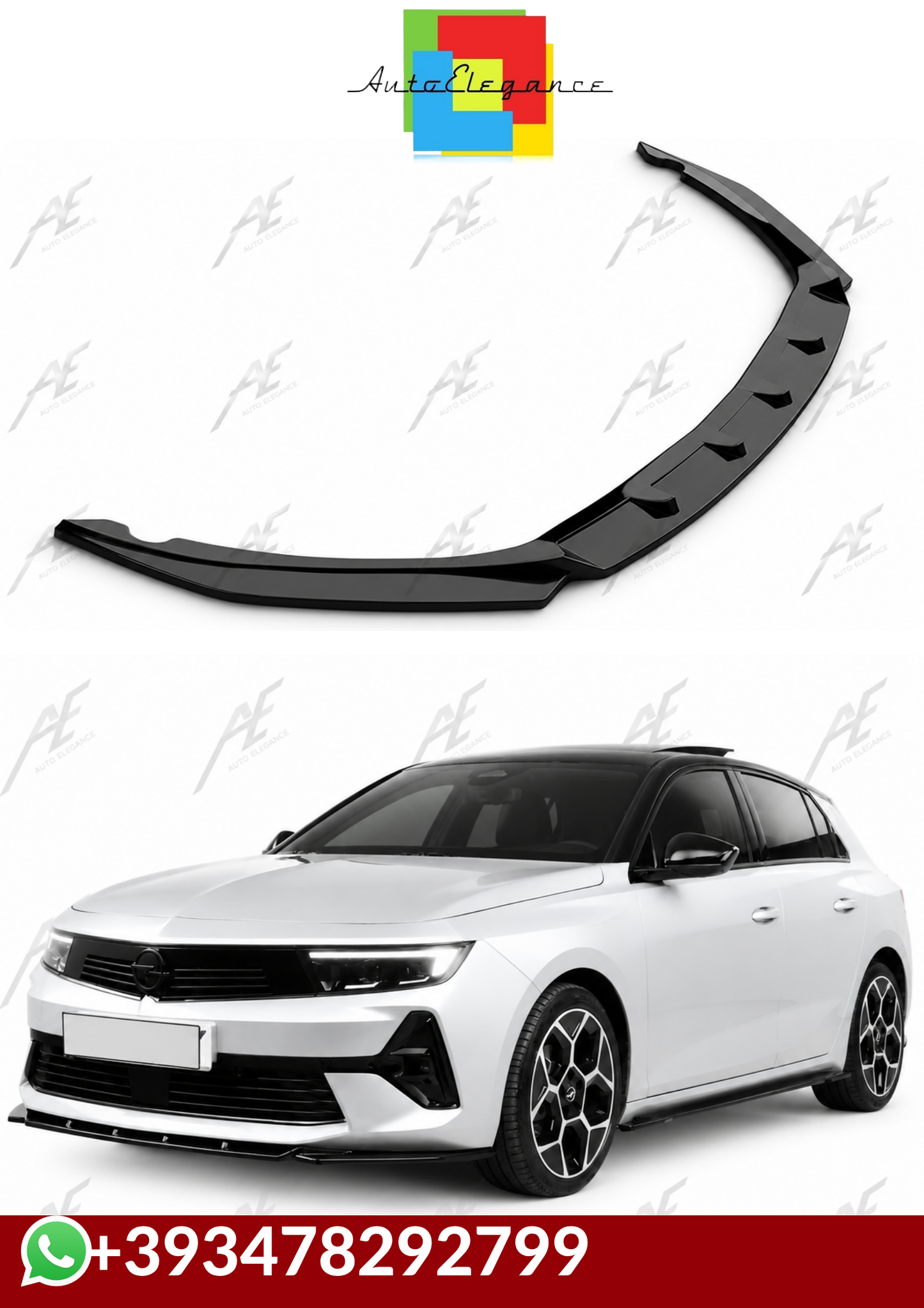 💕SPLITTER   Opel Astra L 2020+ NERO  LUCIDO 💕