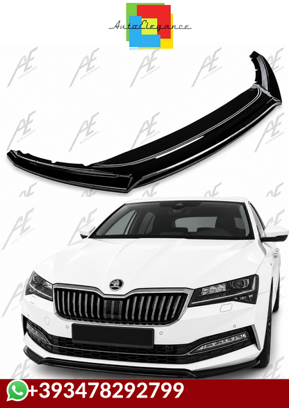 💕SPLITTER  Skoda Superb Mk3 FL 2019+  NERO  LUCIDO 💕