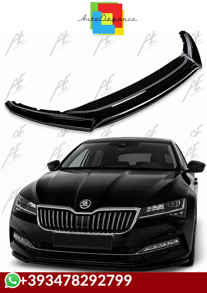 💕SPLITTER  Skoda Superb Mk3 FL 2019+  NERO  LUCIDO 💕