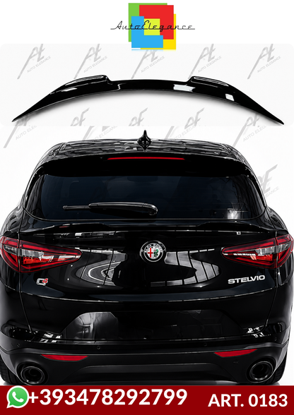 💕ART. 0183 SPOILER BAGAGLIAIO ALFA ROMEO STELVIO NERO LUCIDO💕