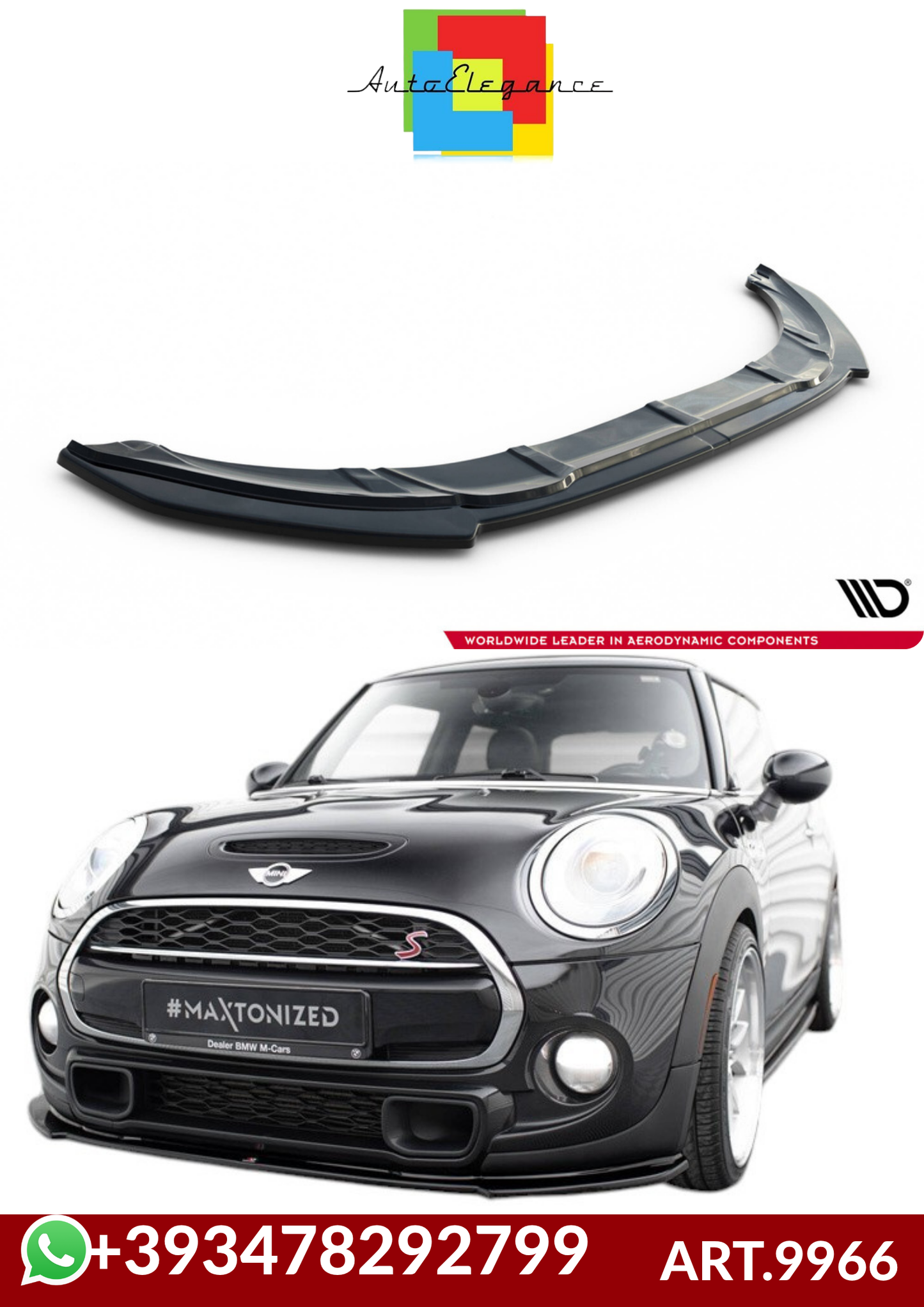 💕ART.9966 SPLITTER  Mini Cooper S F56 / F56 Facelift💕