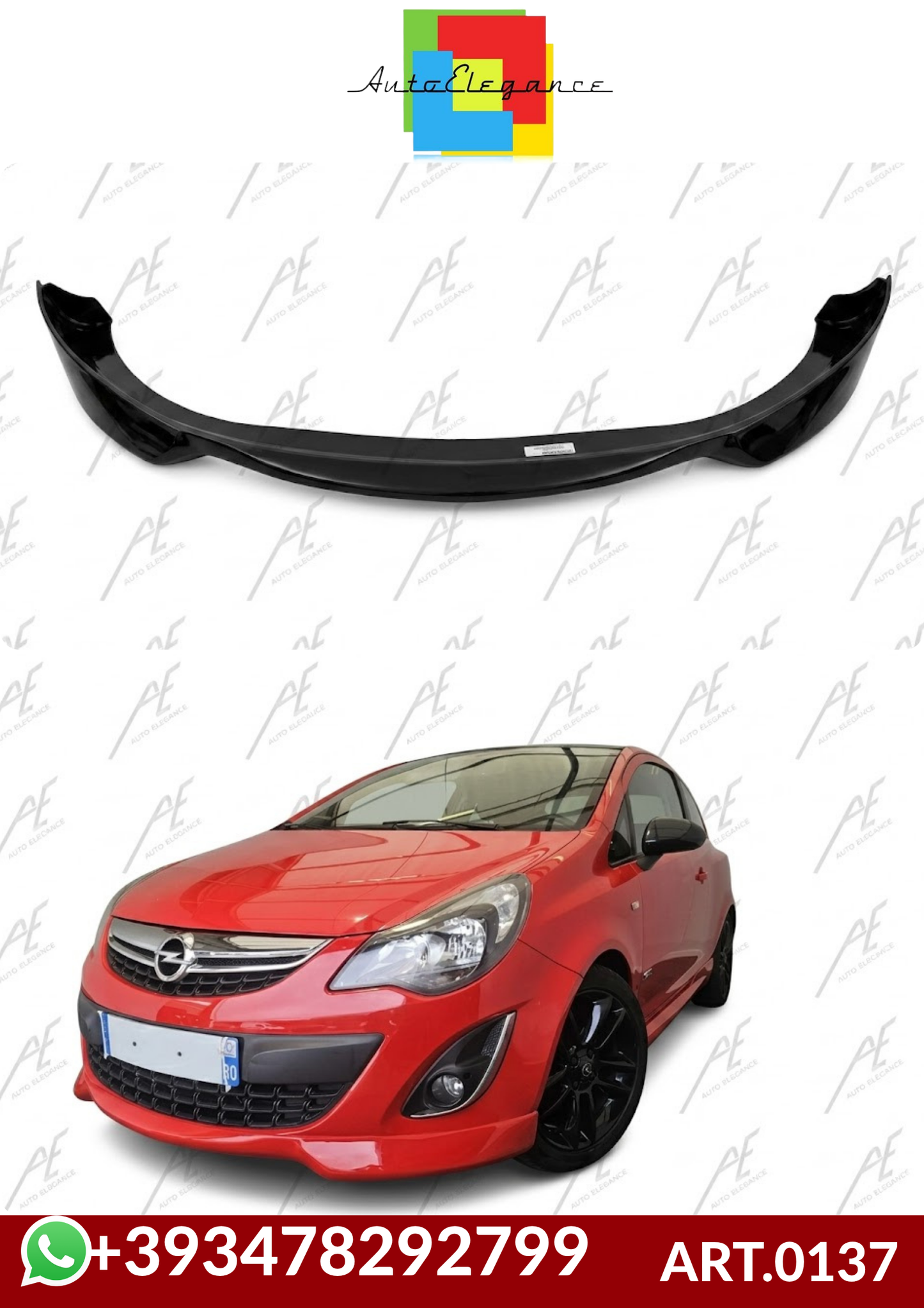 💕ART.0137 SOTTO PARAURTI OPEL CORSA D 2011-2014 GREZZO💕