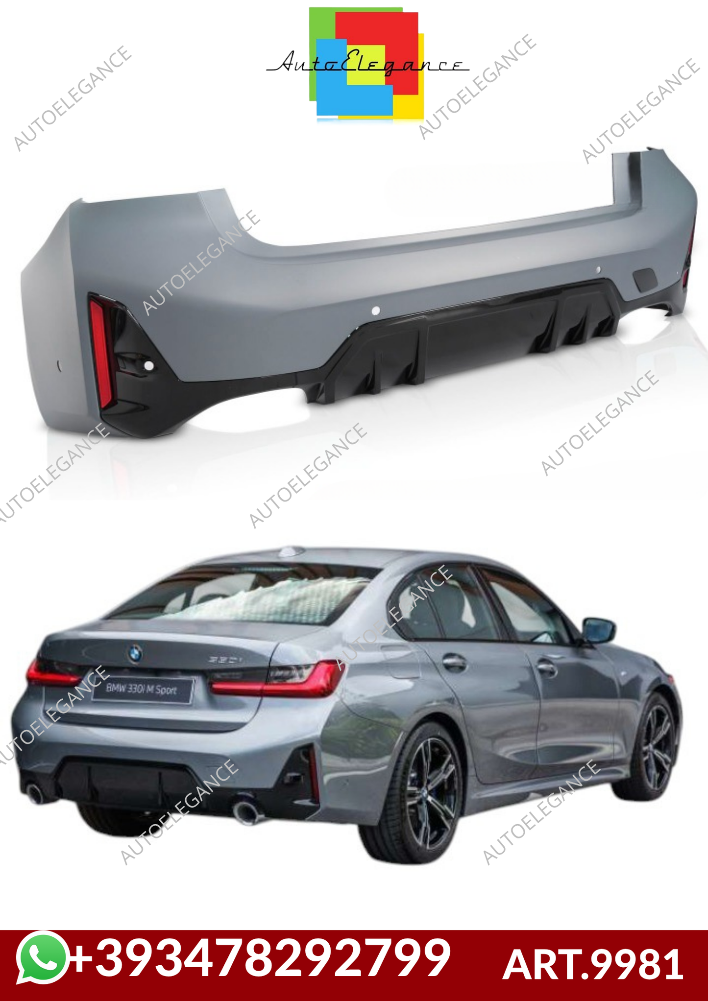 💕ART.9981  PARAURTI  POSTERIORI BMW 3 G20 LCI💕