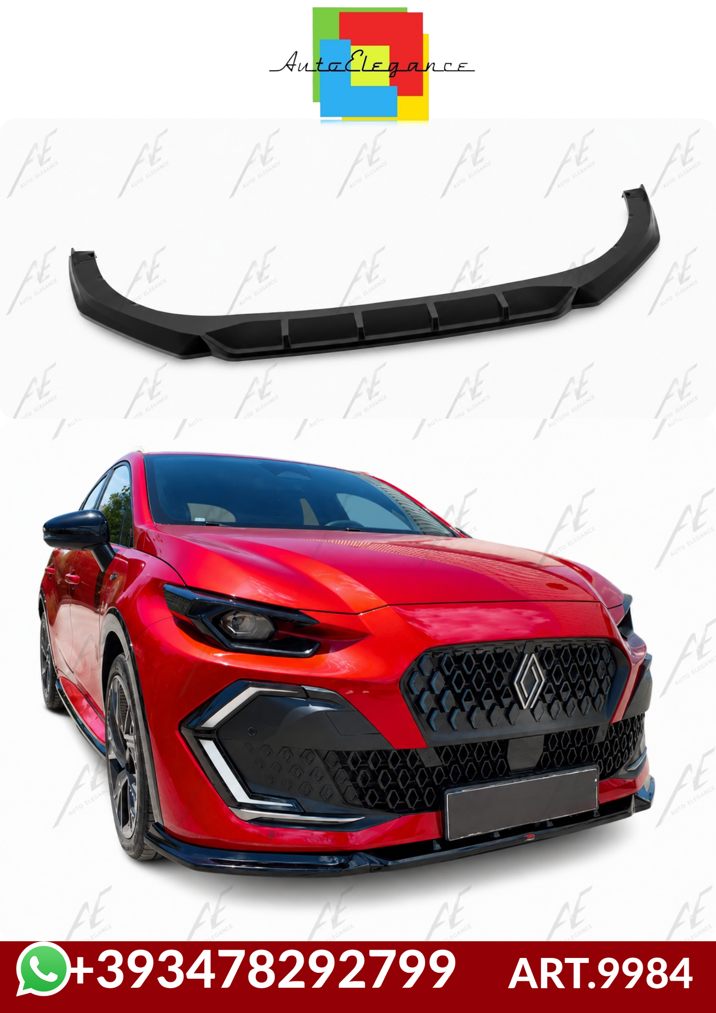 💕ART.9984  SPLITTER Renault Clio Mk6 NERO LUCIDO 💕