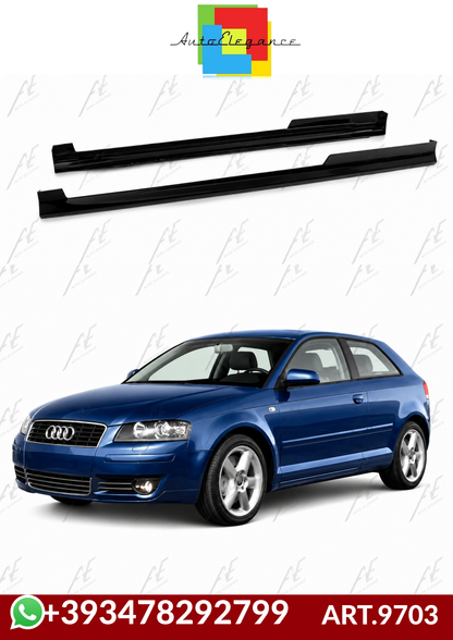 💕ART.9703 MINIGONNE Audi A3 8P Hatchback (2003-2012) NERO LUCIDO💕