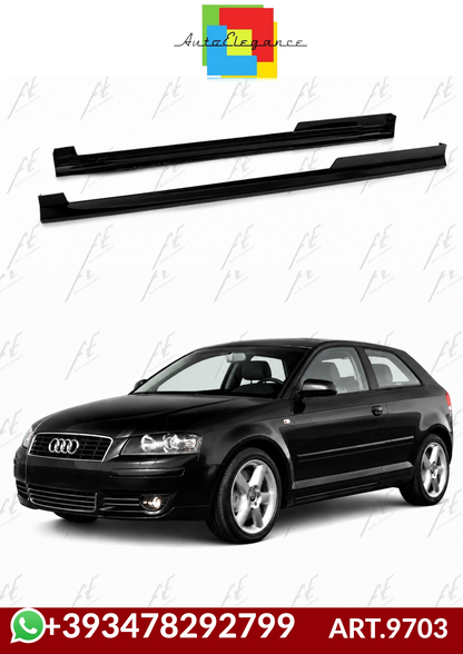 💕ART.9703 MINIGONNE Audi A3 8P Hatchback (2003-2012) NERO LUCIDO💕
