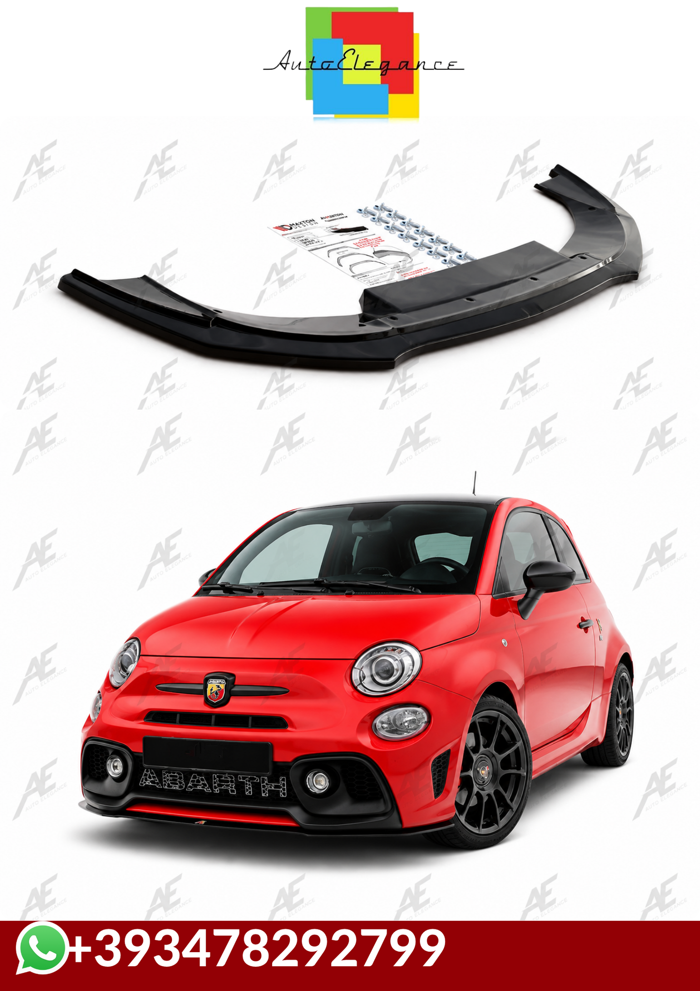 💕Splitter Fiat Abarth 595 Mk1 Facelift💕