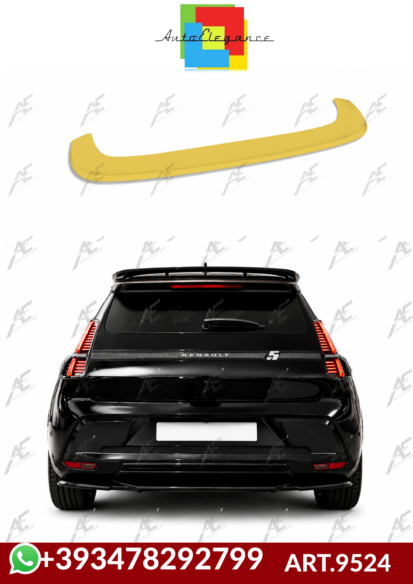 💕ART.9524  Spoiler sul tetto Renault 5 E-Tech 💕