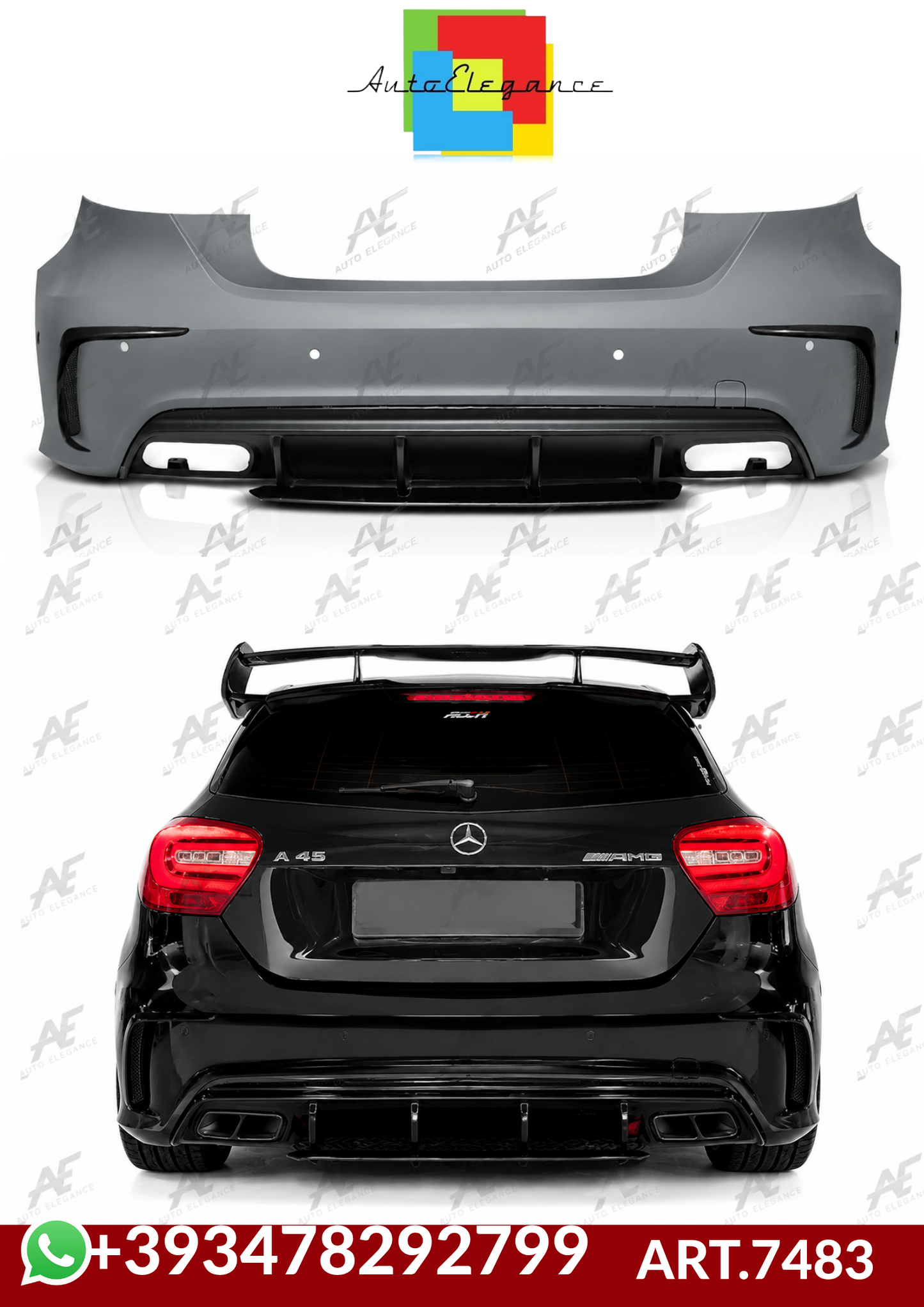 💕ART.7483 PARAURTI POSTERIORE MERCEDES Classe A W176 12-18 💕