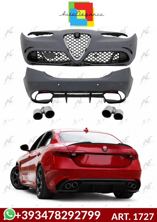 💕ART. 1727 BODYKIT ALFA  ROMEO GIULIA 952 Q4 2016+ LOOK QUADRIFOGLIO💕
