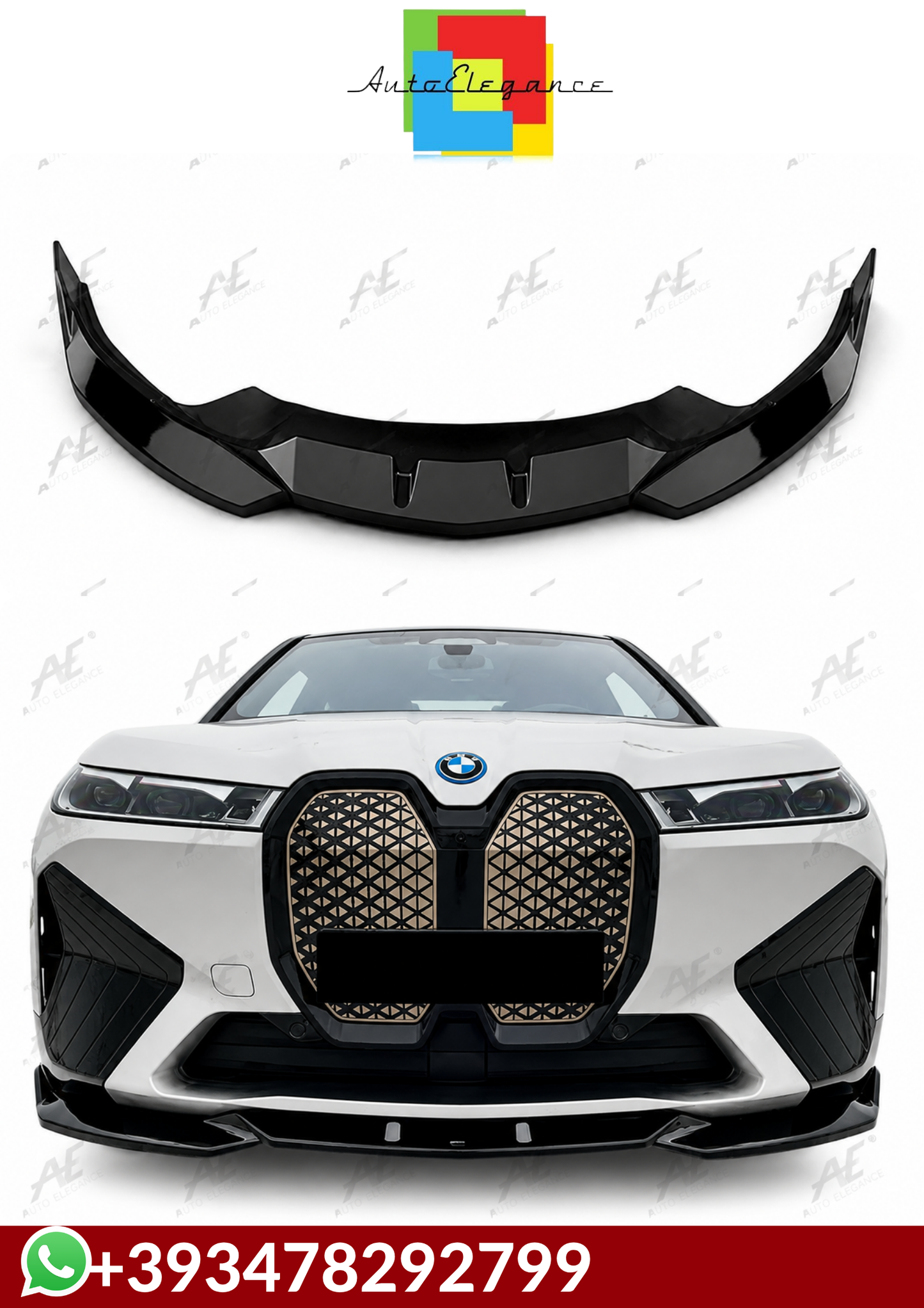 💕 SPLITTER  BMW iX  i20 2021+ NERO  LUCIDO💕