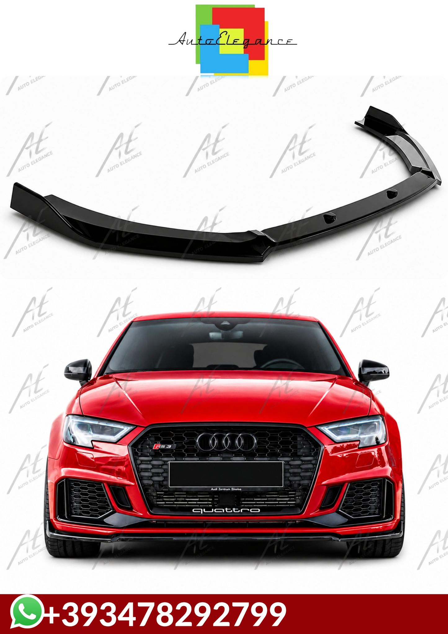 💕SPLITTER  AUDI A3 RS3 8V FL 2017+💕