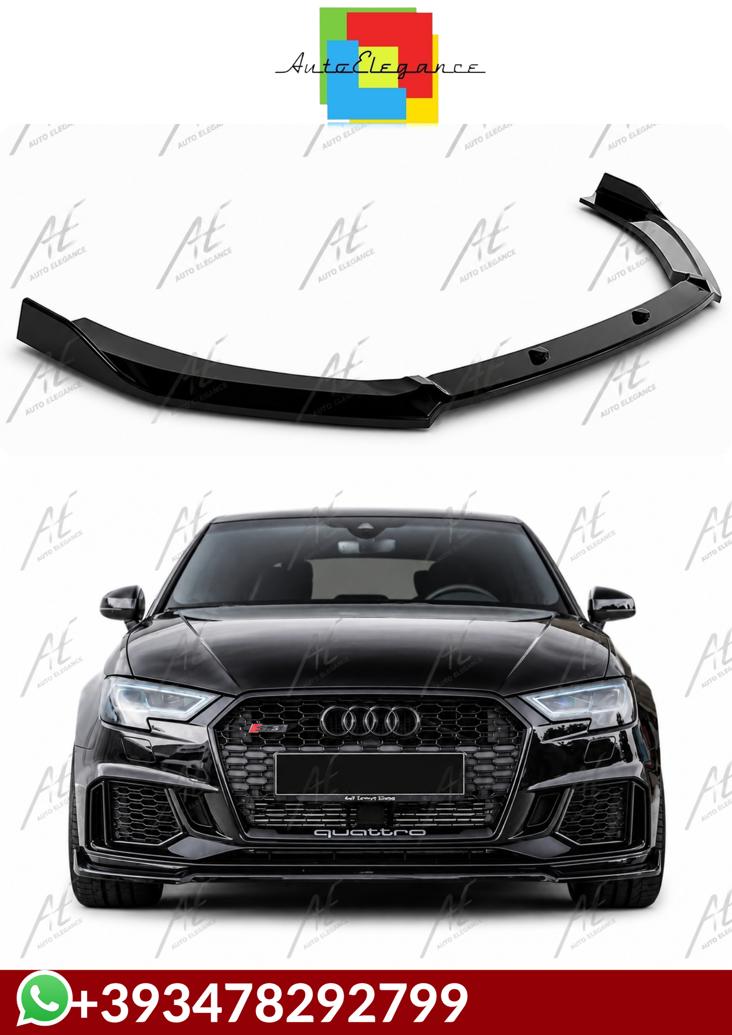💕SPLITTER  AUDI A3 RS3 8V FL 2017+💕