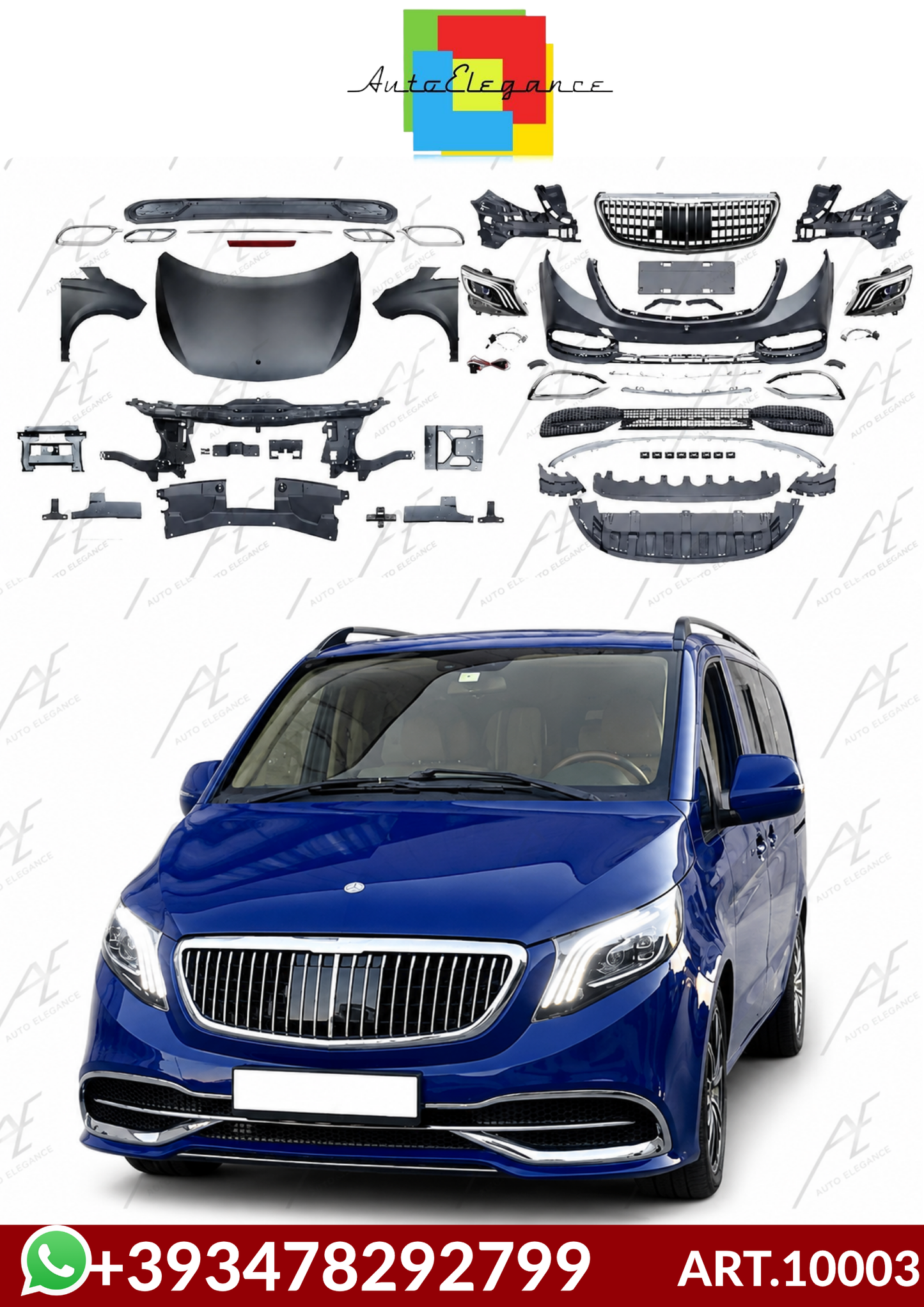 💕ART.10003  BODYKIT Mercedes Vito 2004-2010 W639 Look Mayback 💕
