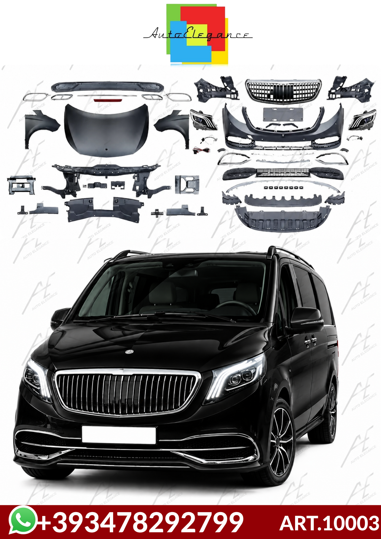 💕ART.10003  BODYKIT Mercedes Vito 2004-2010 W639 Look Mayback 💕