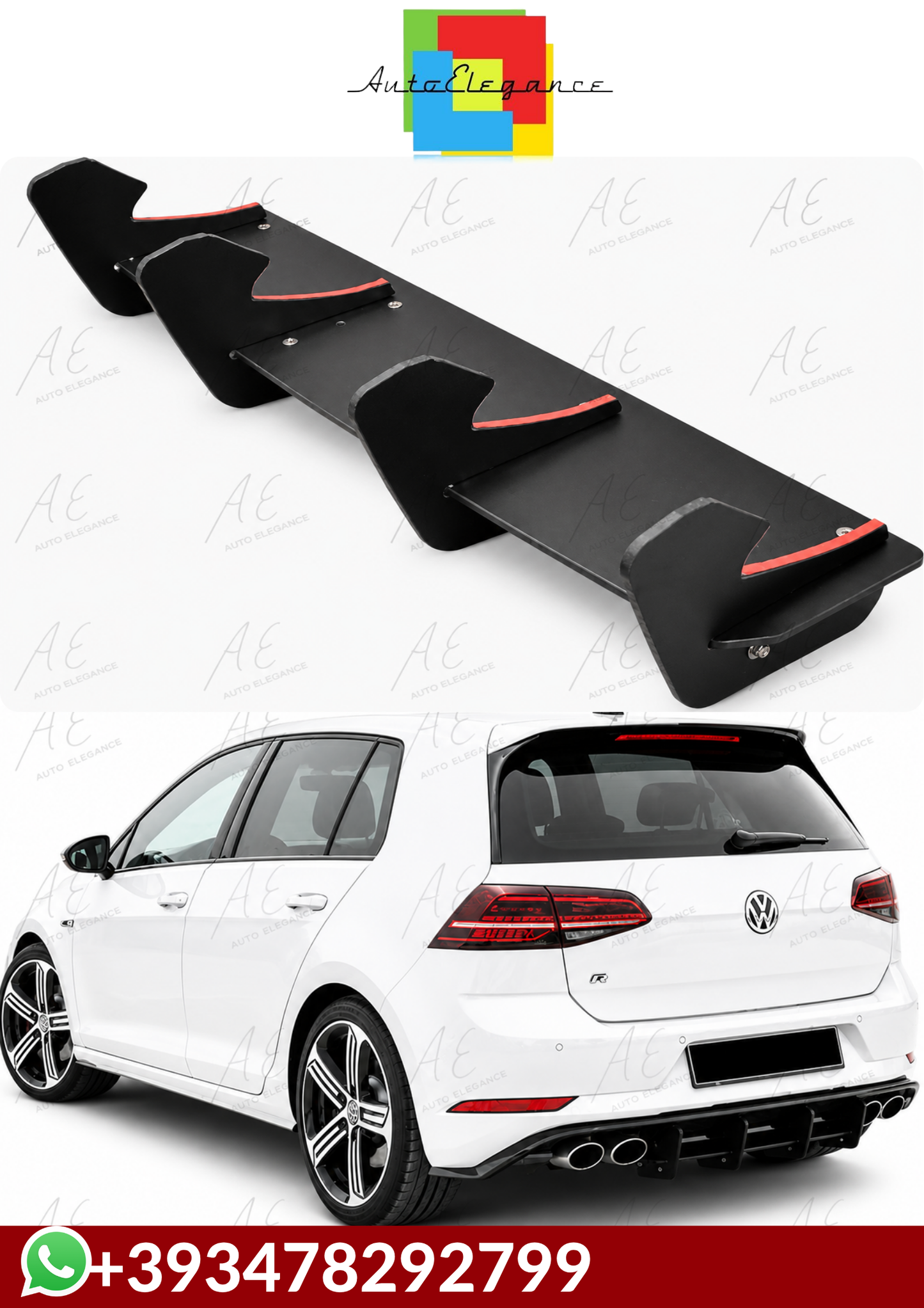 💕 DIFFUSOR   VW Golf Mk7 FL 2017+💕