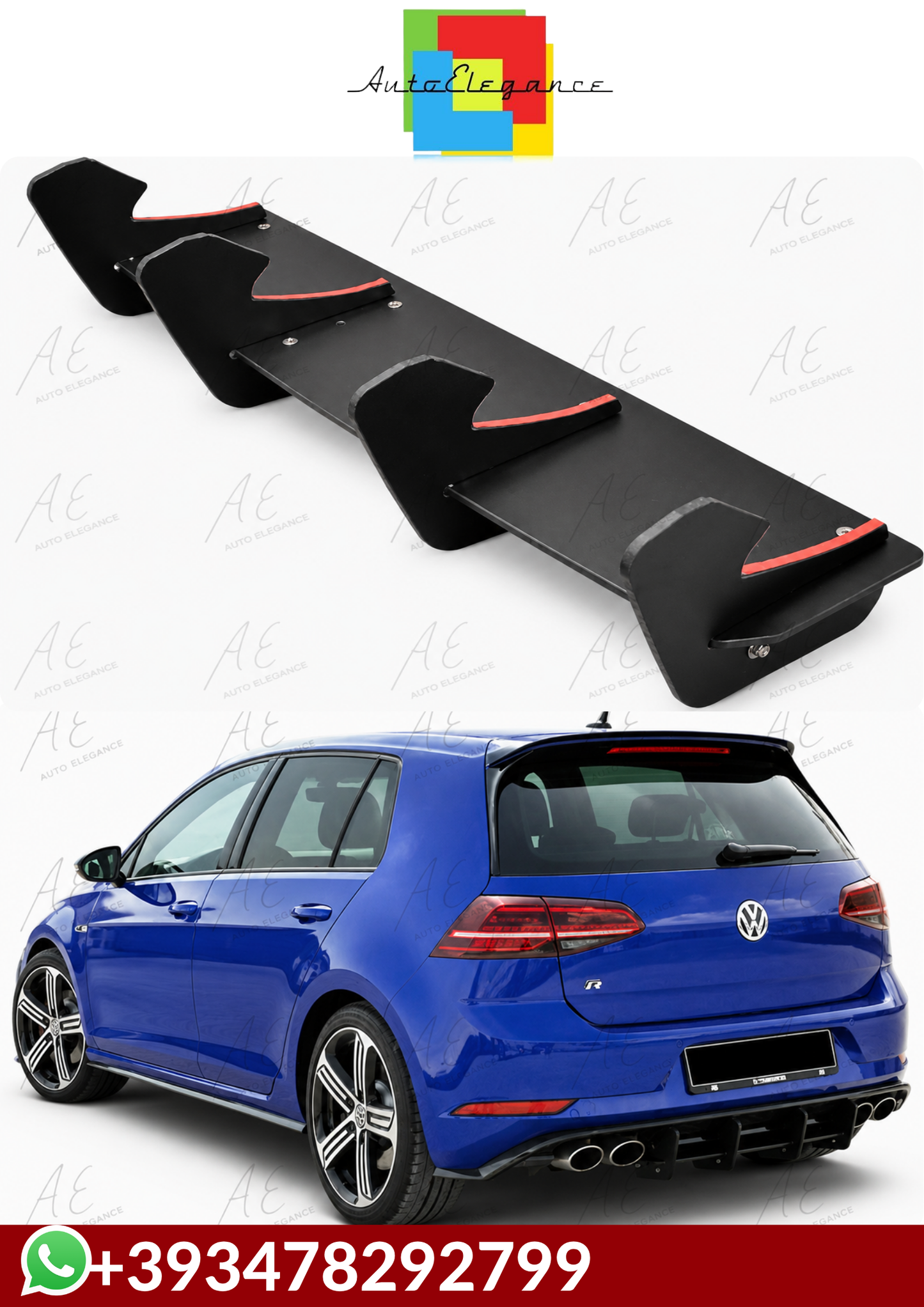 💕 DIFFUSOR   VW Golf Mk7 FL 2017+💕