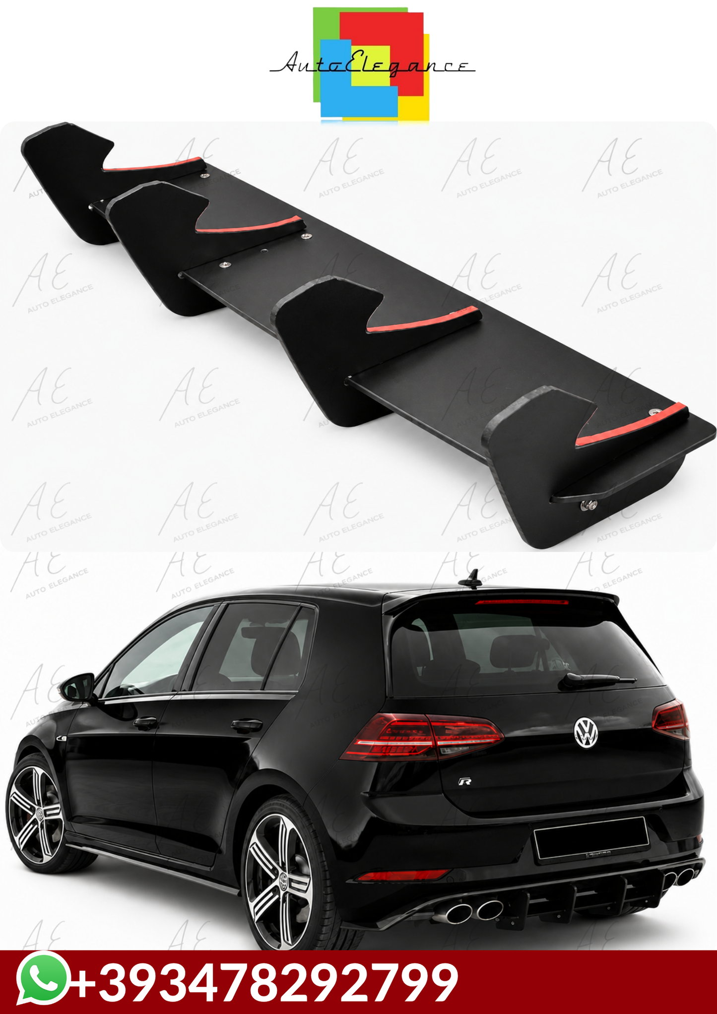 💕 DIFFUSOR   VW Golf Mk7 FL 2017+💕