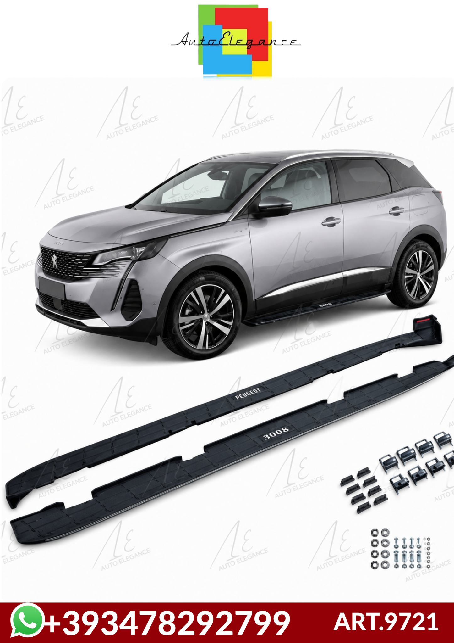 💕ART.9721 PEDANE LATERALI PEUGEOT 3008 2016-2023💕