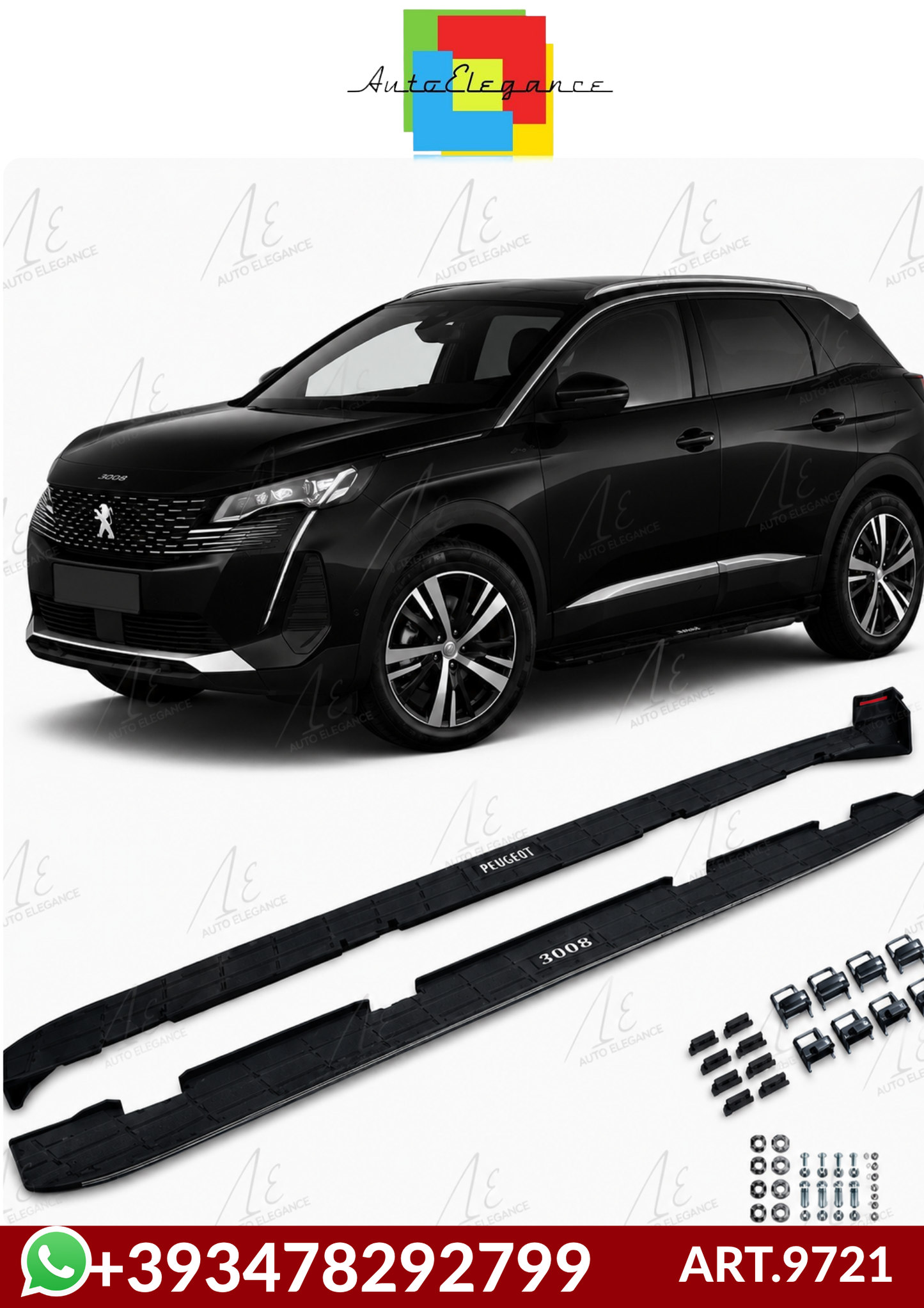 💕ART.9721 PEDANE LATERALI PEUGEOT 3008 2016-2023💕
