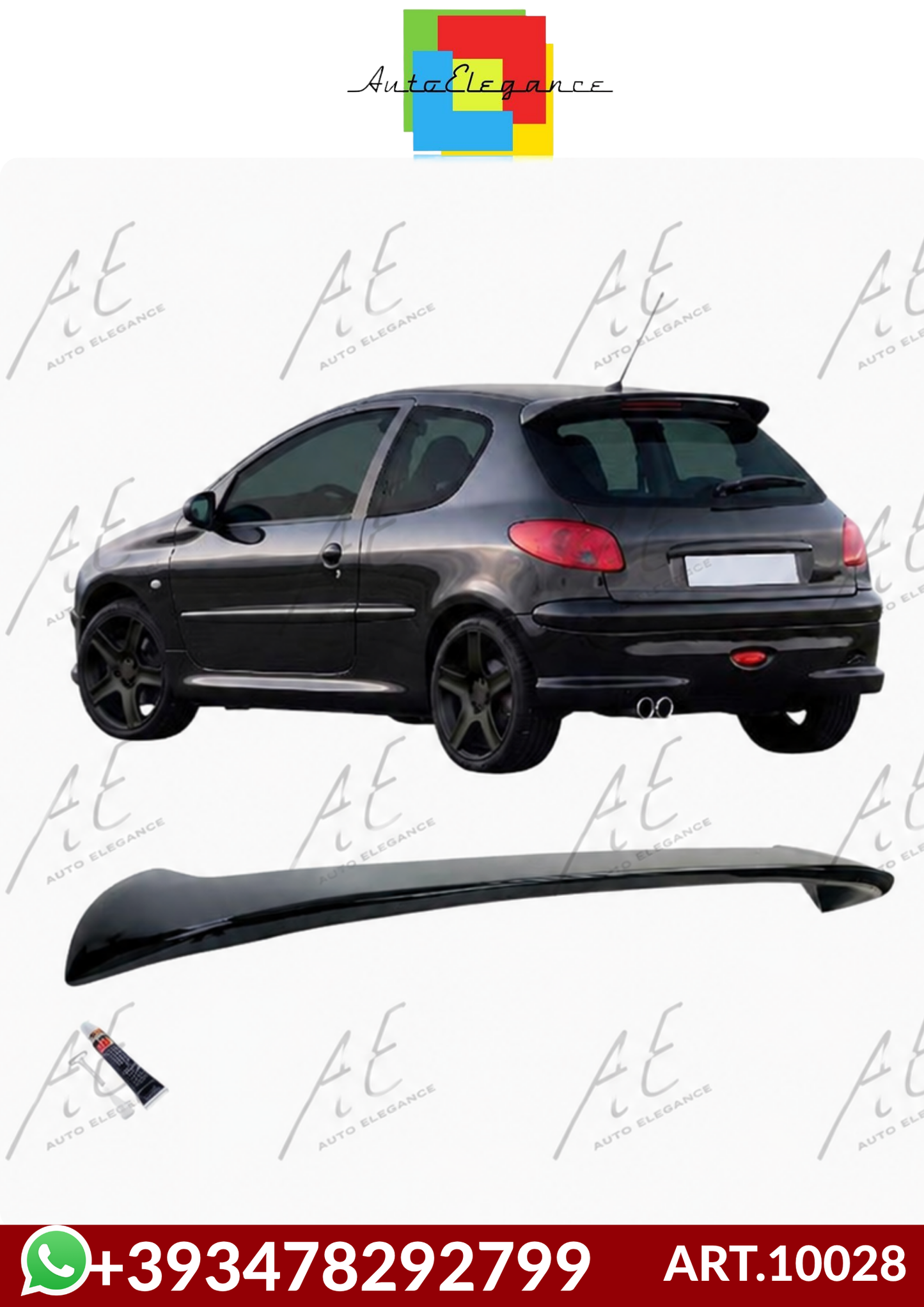 💕ART.10028  SPOILER Peugeot 206 (1999–2009)💕
