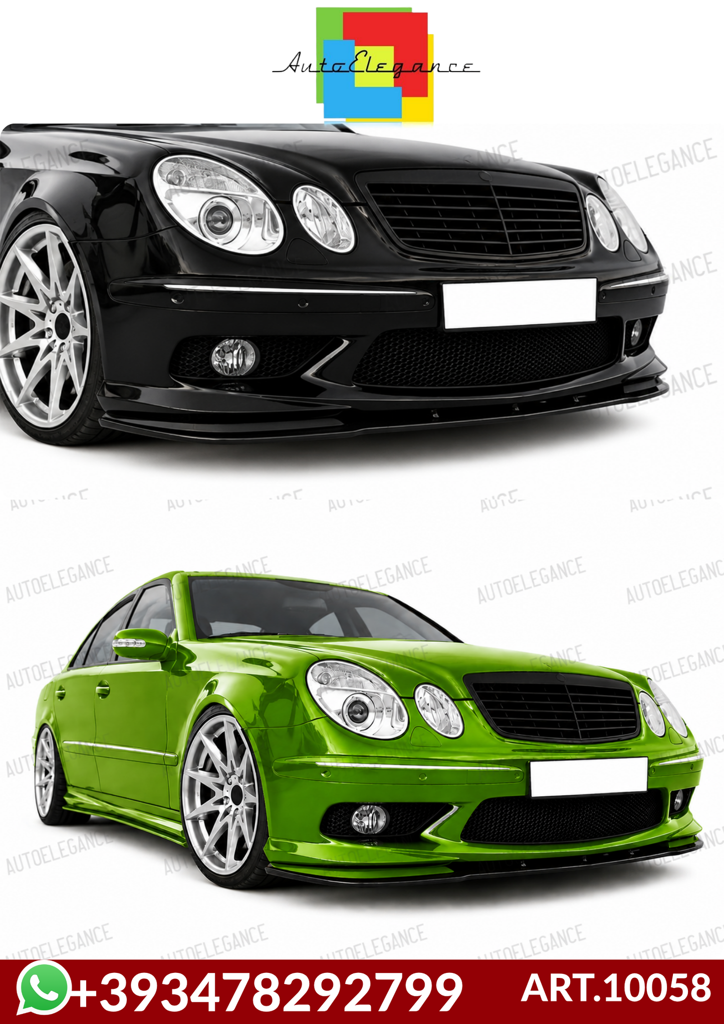 💕 ART.10058 SPLITTER  MERCEDES CLASSE E W211 AMG 2002-2009💕