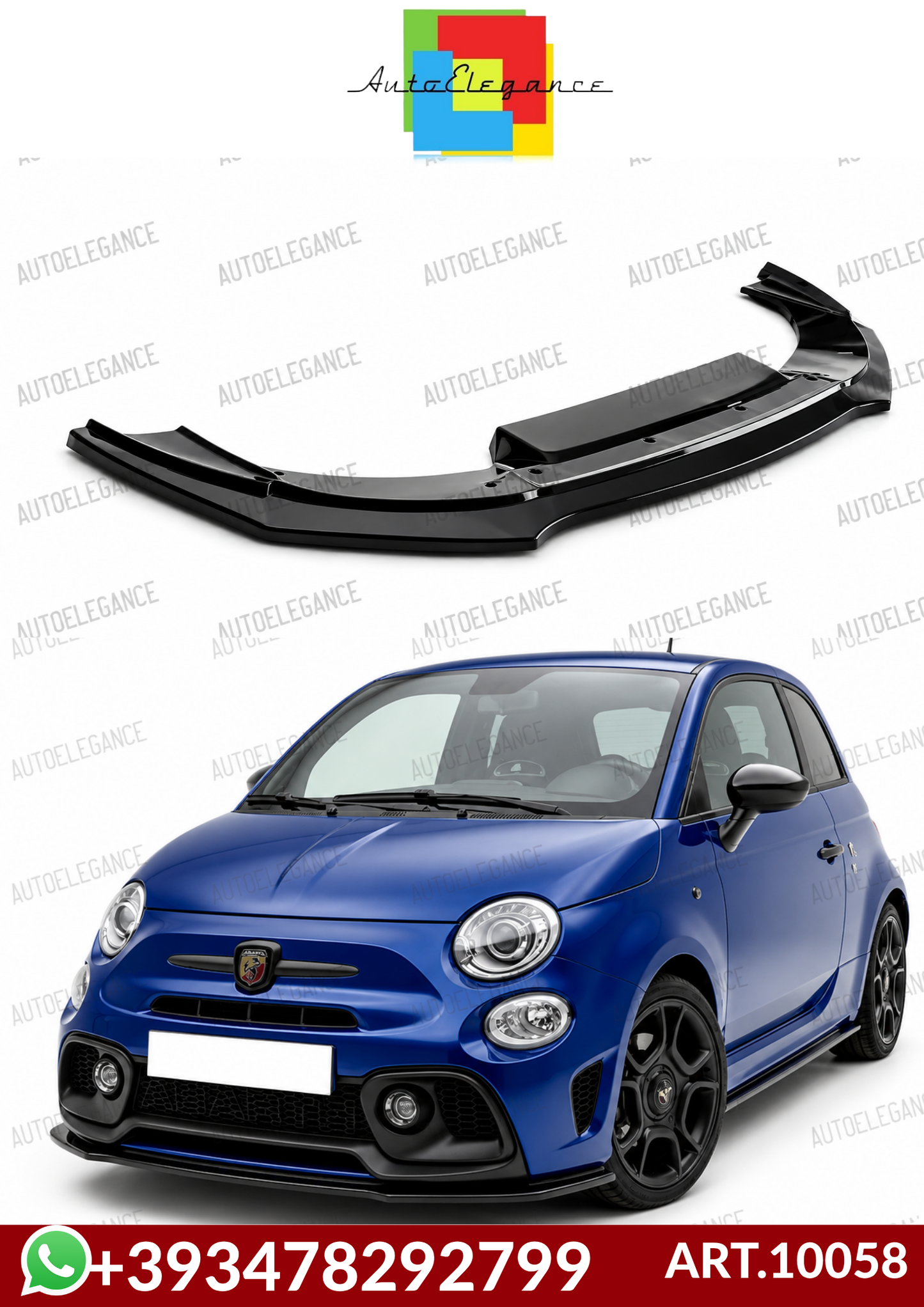 💕 ART.8595 Splitter FIAT 500  Abarth 595 Mk1 Facelift 💕