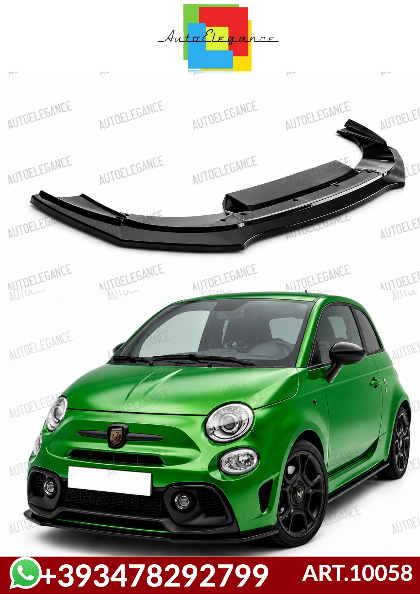 💕 ART.8595 Splitter FIAT 500  Abarth 595 Mk1 Facelift 💕