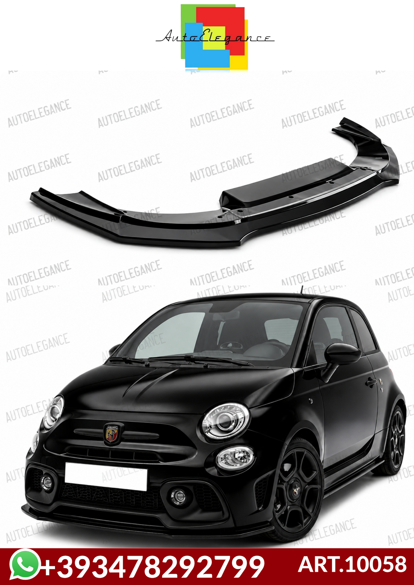 💕 ART.8595 Splitter FIAT 500  Abarth 595 Mk1 Facelift 💕