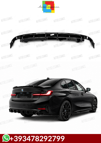 💕ART.1804 DIFFUSORE BMW SERIE 3 G20 G21 2018-2022 STANDARD NERO LUCIDO 💕