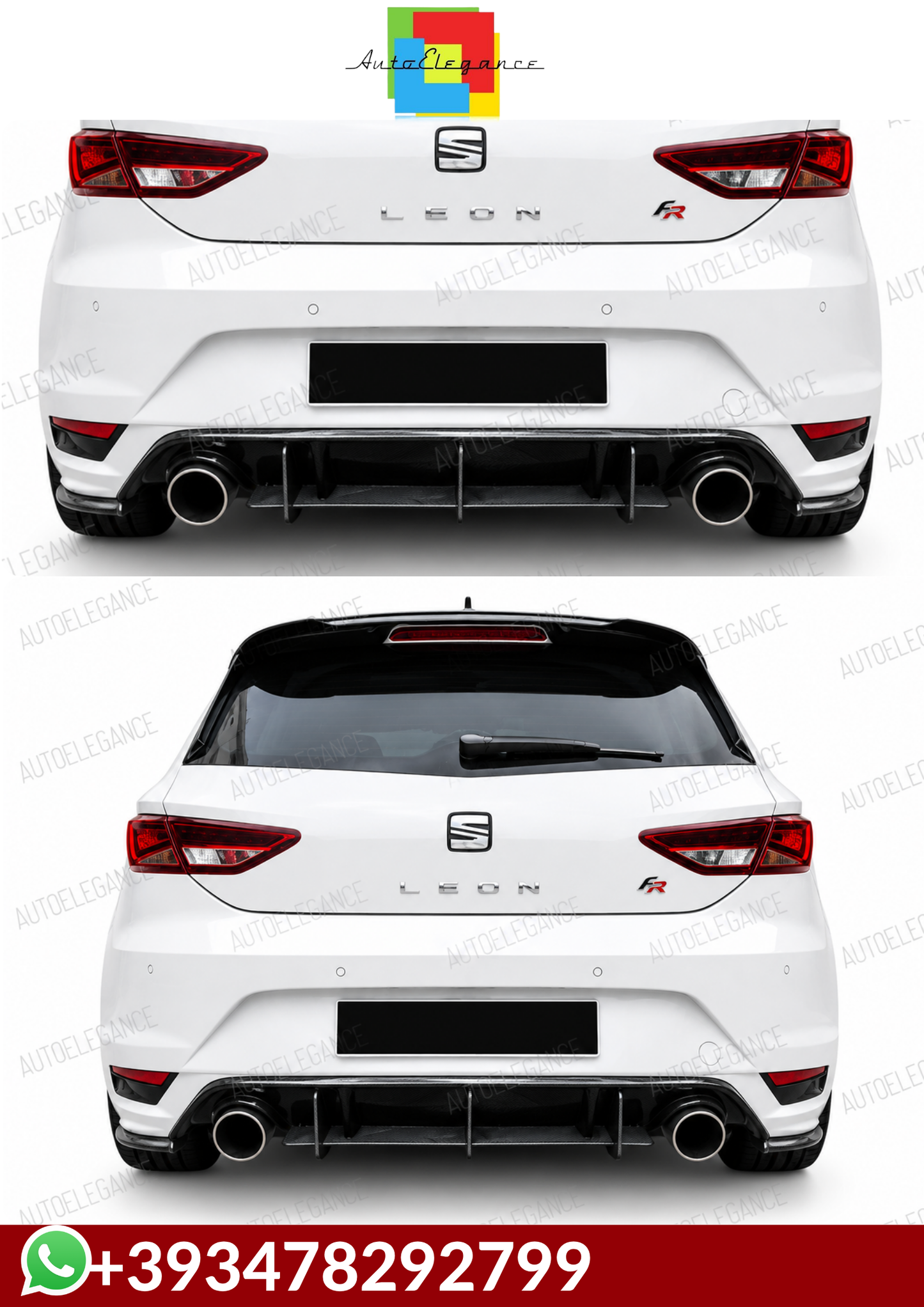 💕Splitter flap diffusore Seat Leon Mk3 2012+ 💕