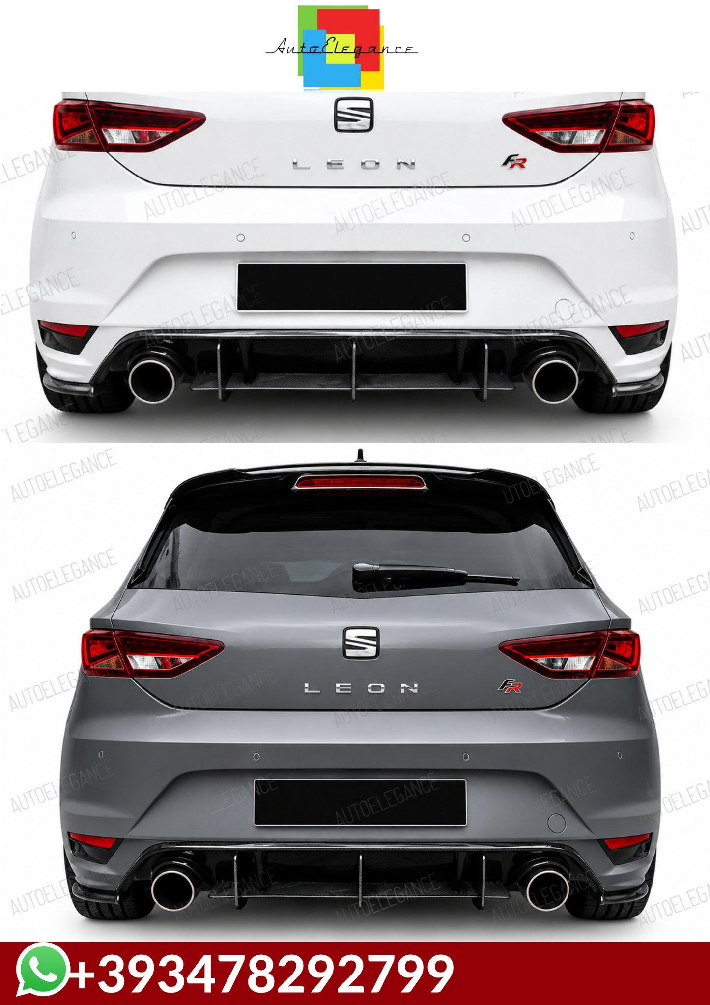 💕Splitter flap diffusore Seat Leon Mk3 2012+ 💕