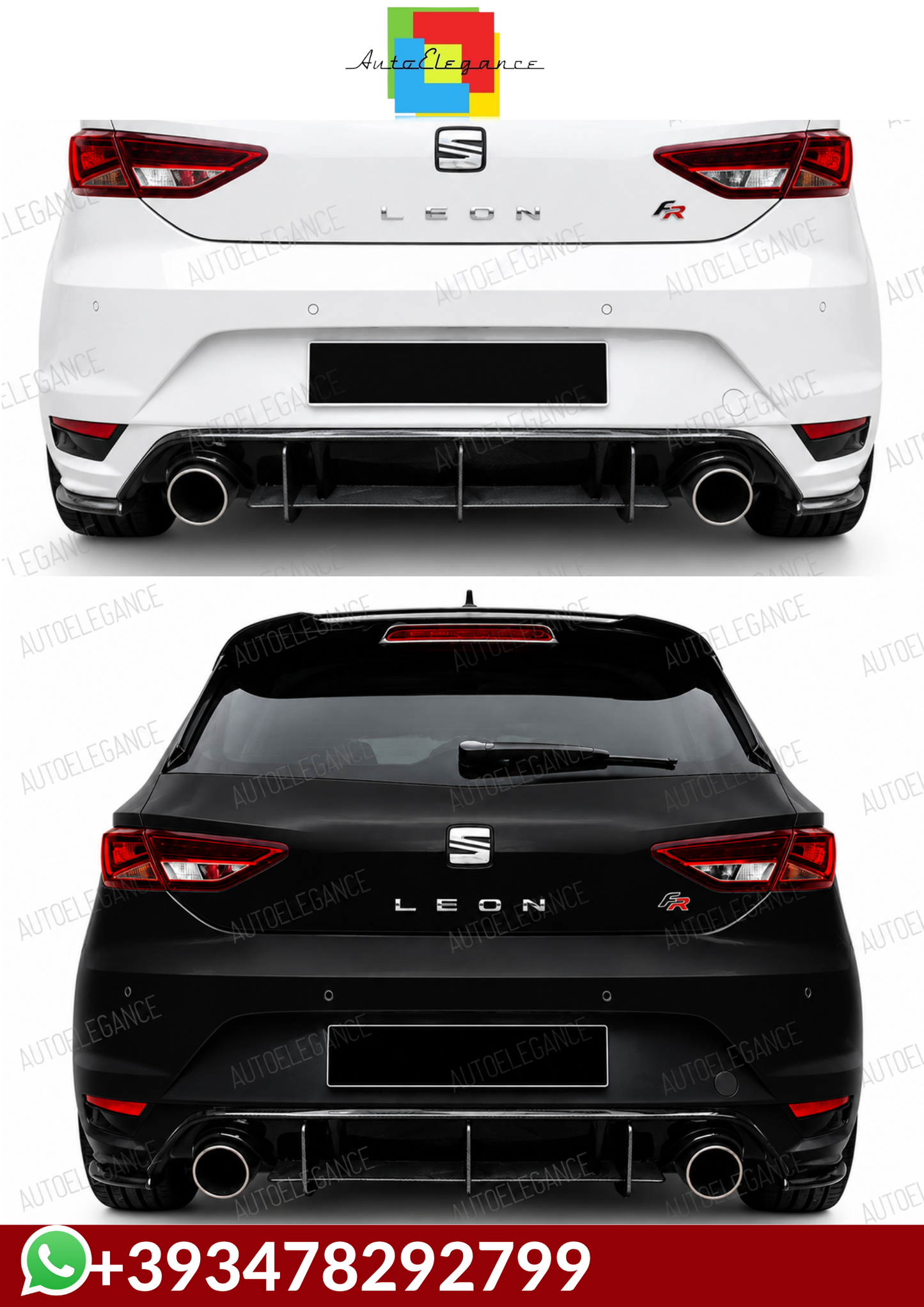 💕Splitter flap diffusore Seat Leon Mk3 2012+ 💕