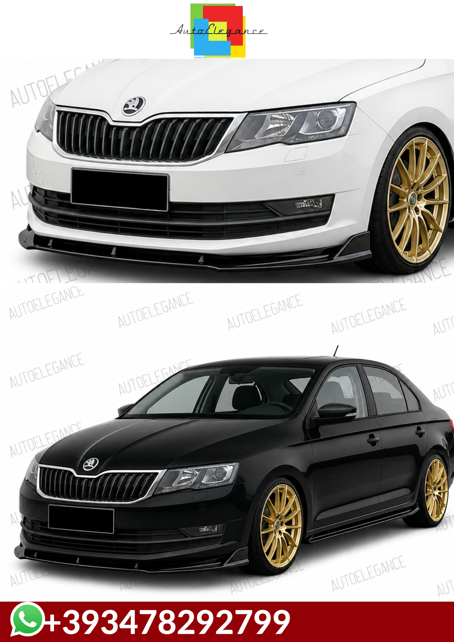 💕 SPLITTER   Skoda Octavia Mk3 FL 2017+ 💕
