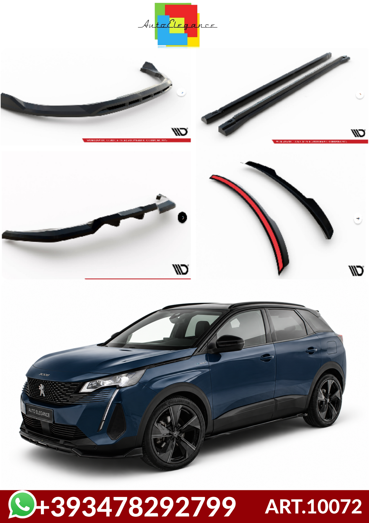 💕ART.10072 BODYKIT Peugeot 3008 GT-Line Mk2 Facelift 💕