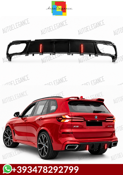 💕DIFFUSORI  BMW X5 G05 LCI M SPORT  CON LED NERO  LUCIDO 💕