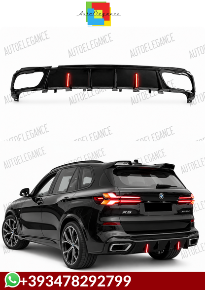 💕DIFFUSORI  BMW X5 G05 LCI M SPORT  CON LED NERO  LUCIDO 💕