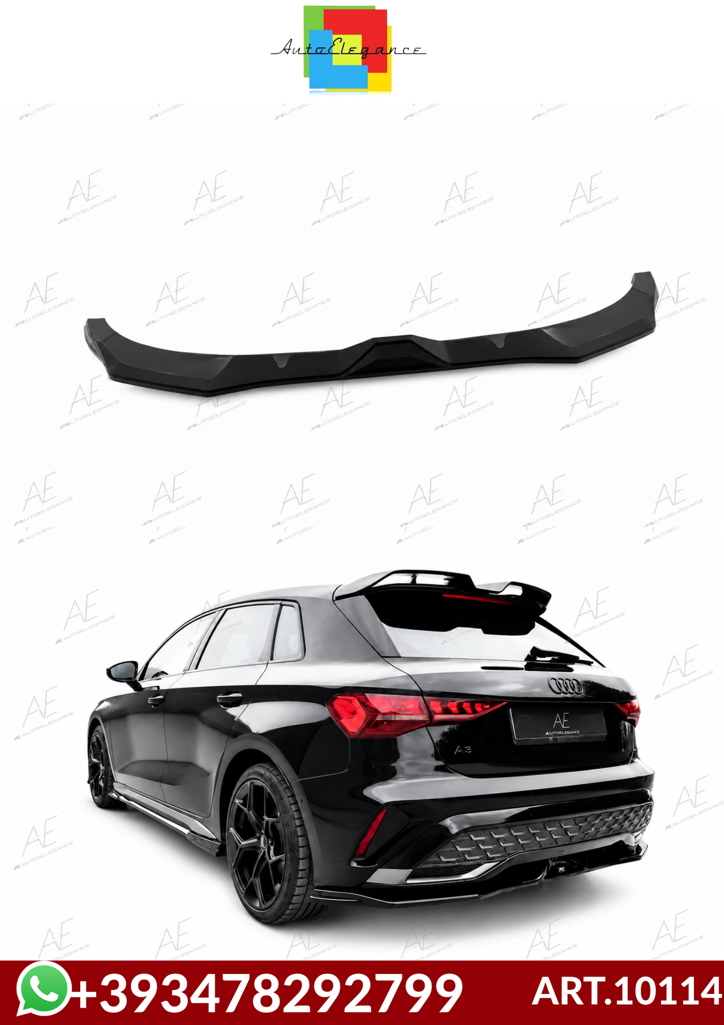 ART.10114  SPLITTER POSTERIORI Audi A3 S-Line 8Y Facelift Sportback