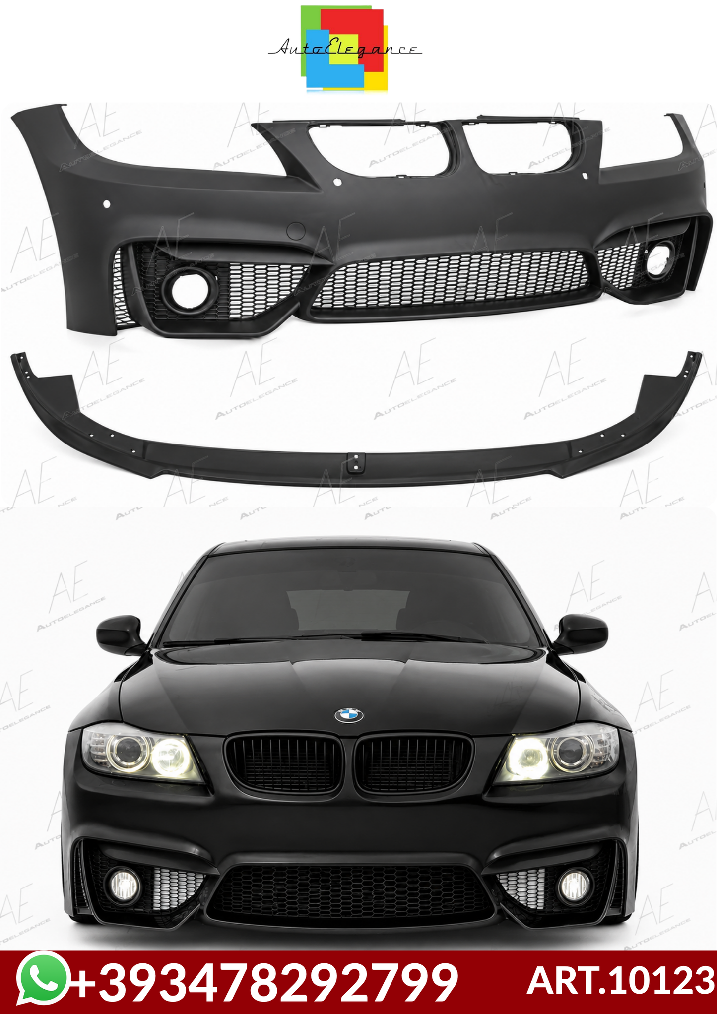 💕ART.10123 PARAURTI ANTERIORE BMW  3 E90 E91 08-11 LOOK M4 +LAMA +FENDINEBBIA💕