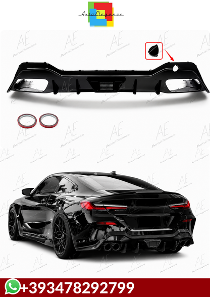💕DIFFUSORI  BMW 8 Series G16 Gran Coupe 840i M850i M-Sport 18-23 NERO LUCIDO 💕