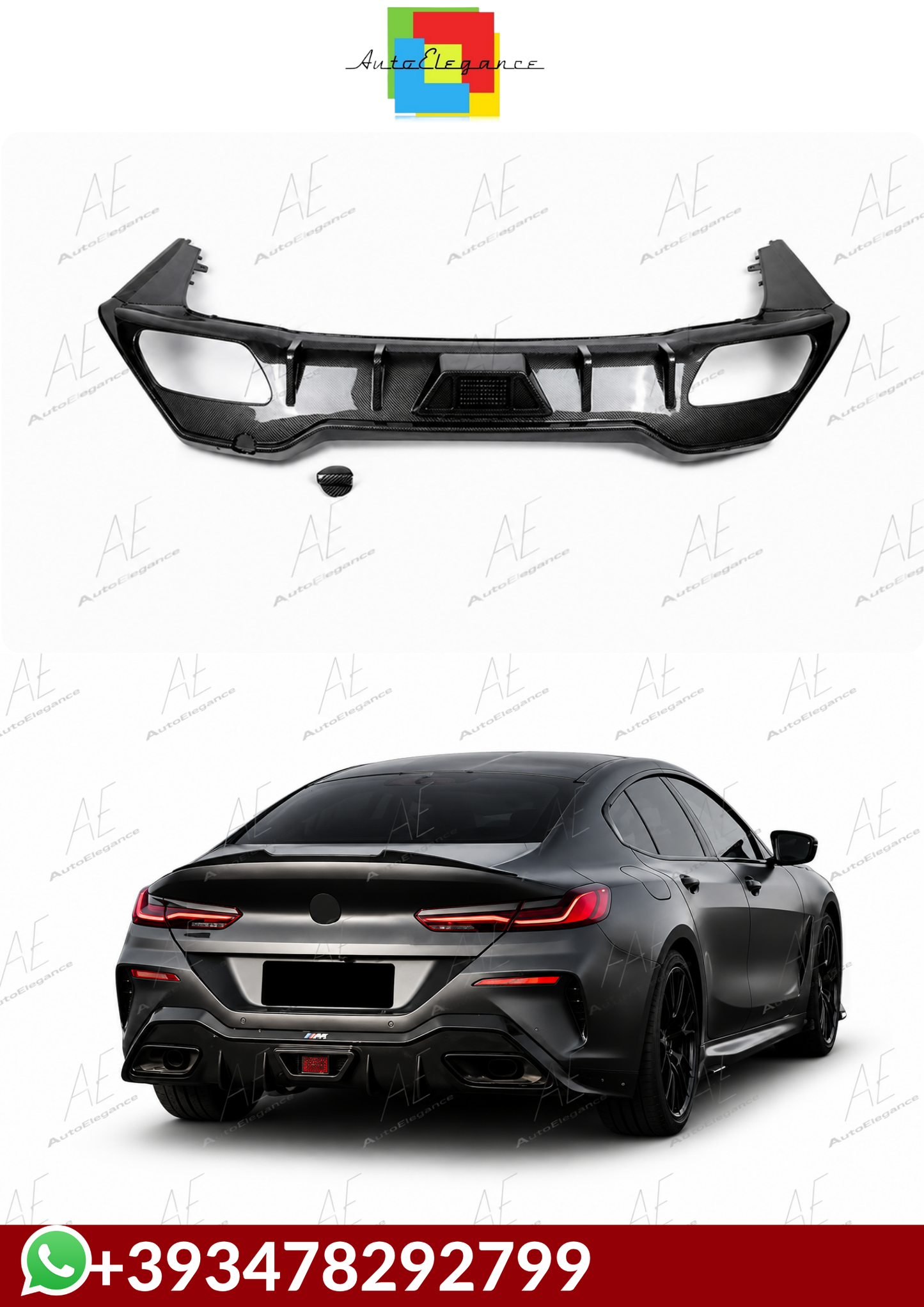 💕DIFFUSORI  BMW 8 Series G16 Gran Coupe 840i M850i M-Sport 18-23 CARBION 💕